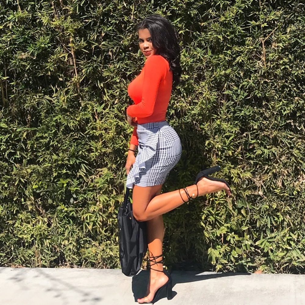 Houndstooth Mini Skirt